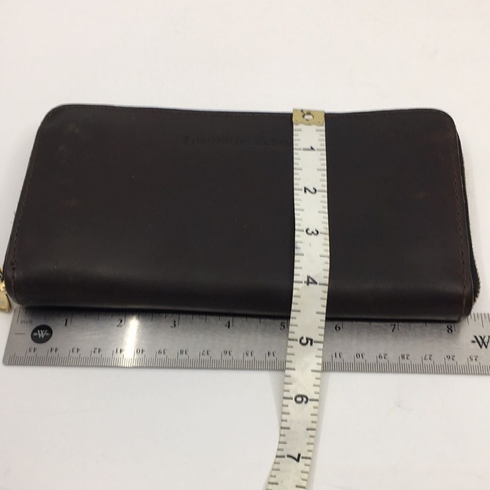 Portland Leather Goods Grizzly Zip Around Accordion Long Wallet - Picture 16 of 17